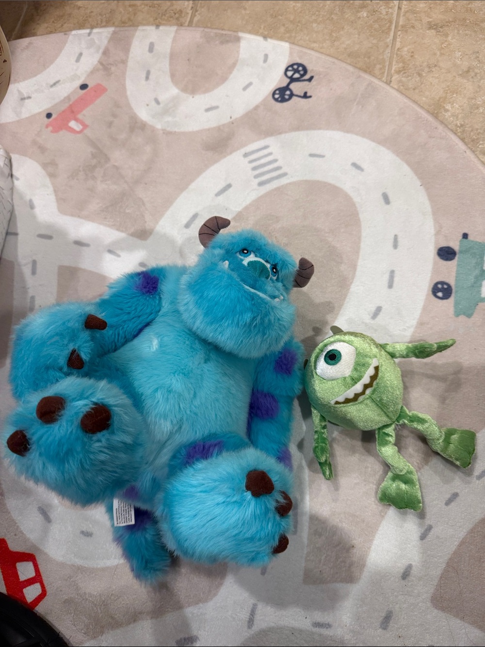 Disney Monsters, Inc. Sulley & Mike Plush Duo - Blue, Green, Purple